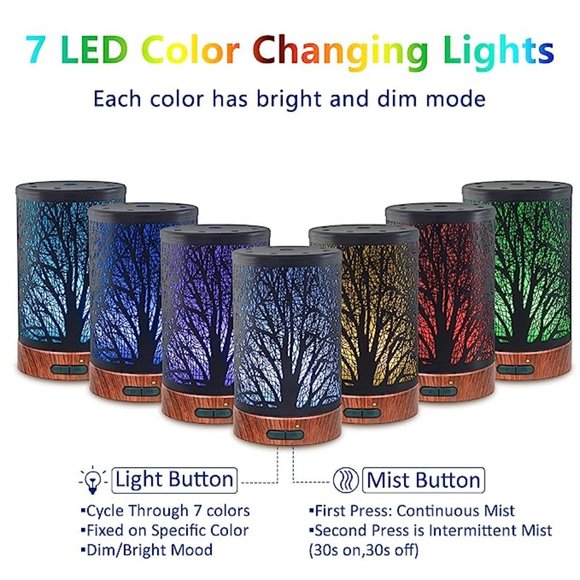 Tree LED Essential Oil Diffuser - Picture 2 of 6